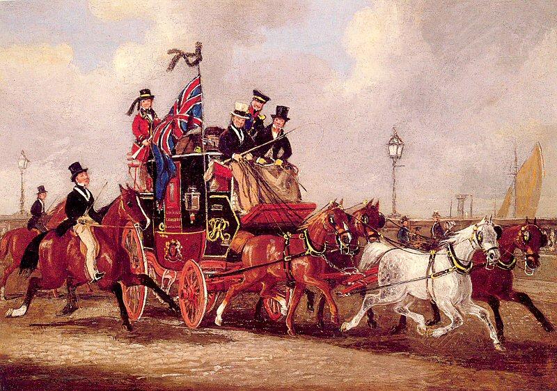 Pollard, James The Last Mail Leaving Newcastle, July 5, 1847 oil painting picture